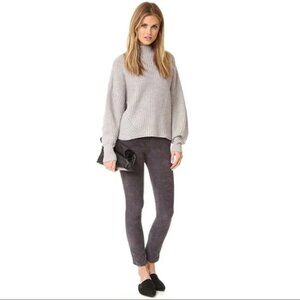 Joe’s Jeans Suede Pants Flawless Icon Skinny Ankle Faux Mid rise Grey